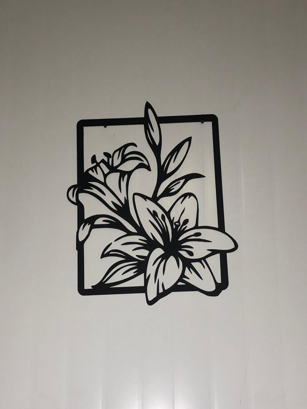 LazerVorota Декоративное панно на стену из металла "Цветы"