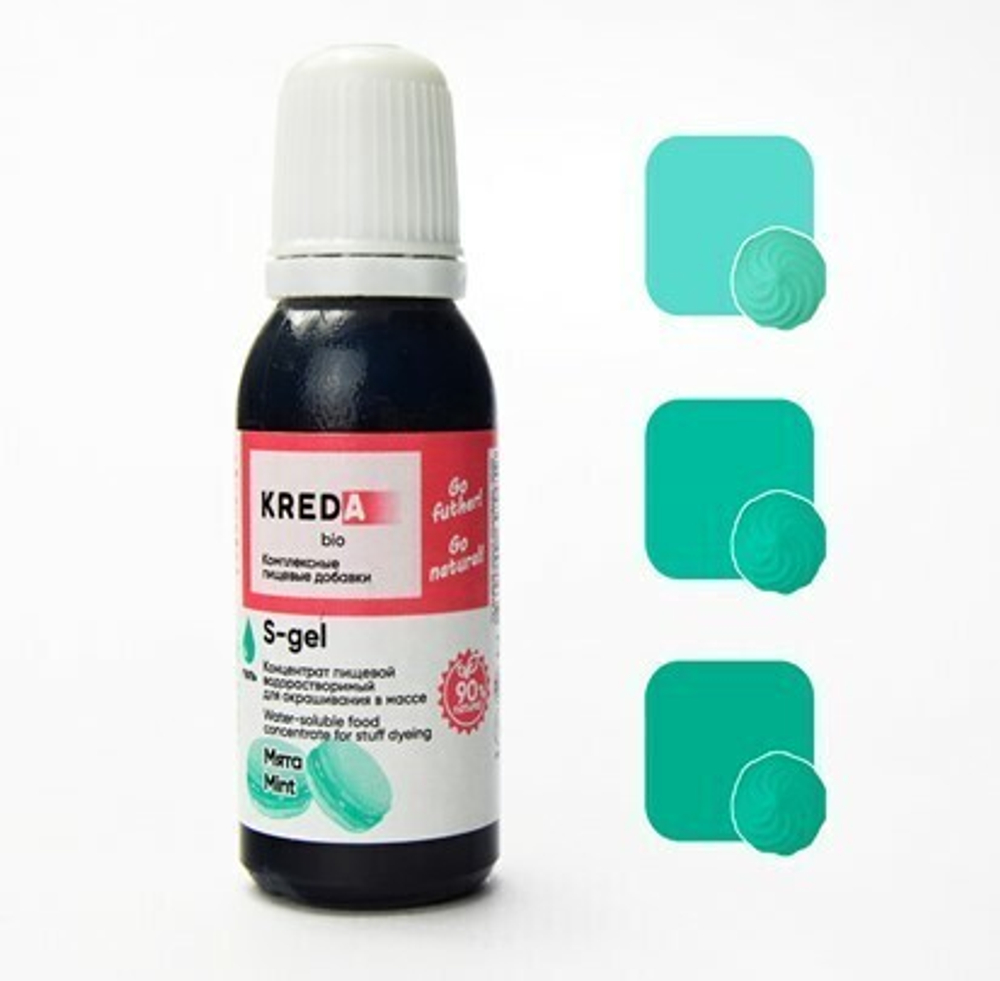 Краситель гелевый концентрат Мята 20 г Kreda-Bio