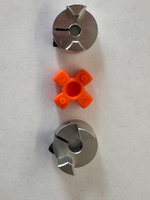 Муфта 2х-зубая металическая между двигателем и валом посадочные Ø5мм х Ø6.35мм (Китай)