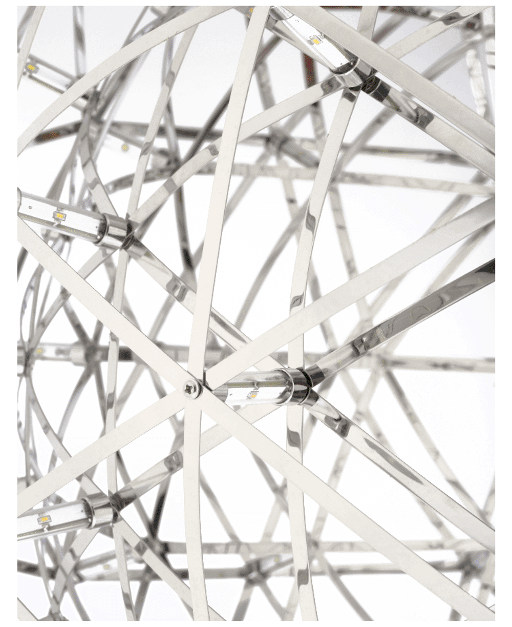Floor lamp   Raimond Tensegrity by Moooi (Silver,  D 61 cm)