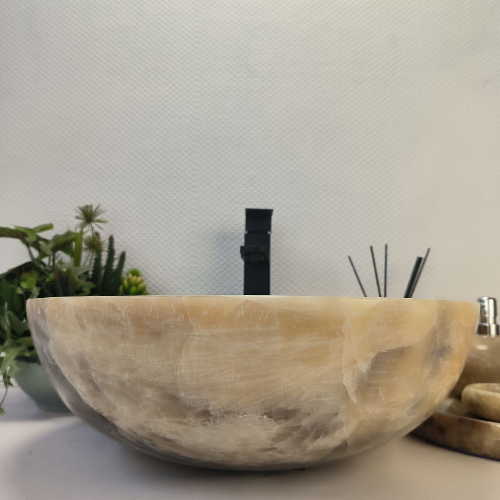 Раковина из оникса Bowl Grey TinLip BO-62942 45*45*15 43