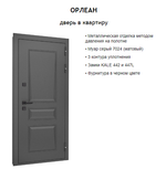 Дверь Входная Металлическая Лабиринт ОРЛЕАН 13 Грей софт