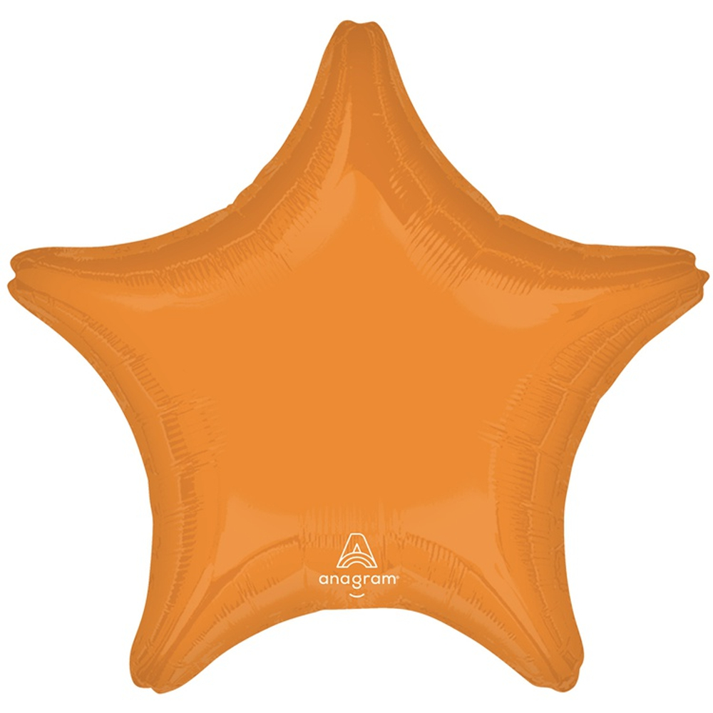 Шар фольгированный Звезда 48 см (Оранжевый)