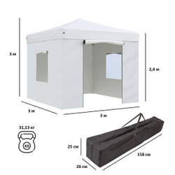 Быстросборный шатер Helex 3x3 м white