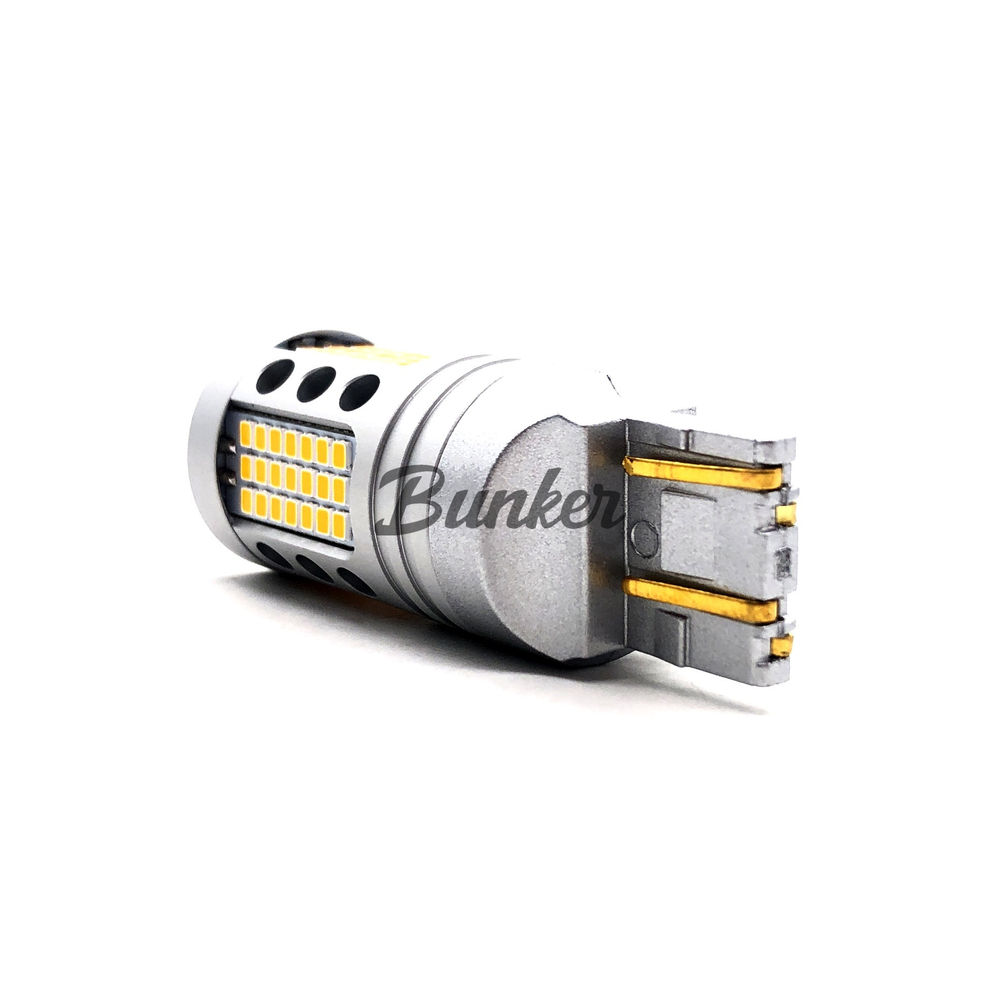 Светодиодная автомобильная LED лампа Takimi 7443 Premium V2 (W21/5W), Оранжевый,Не полярная,10-30V
