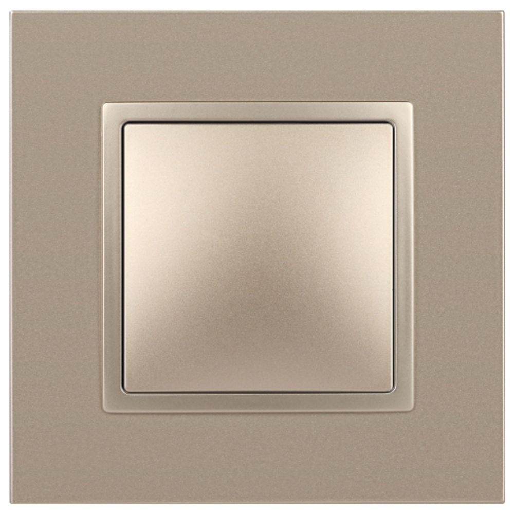 14-1111-04 ЭРА Кнопка, 10АХ-250В, Elegance, шампань | Elegance Шампань