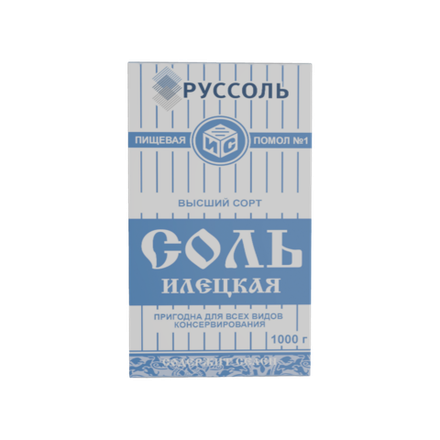 Соль Илецкая фас. помол №1 высш.сорт 1кг/21шт