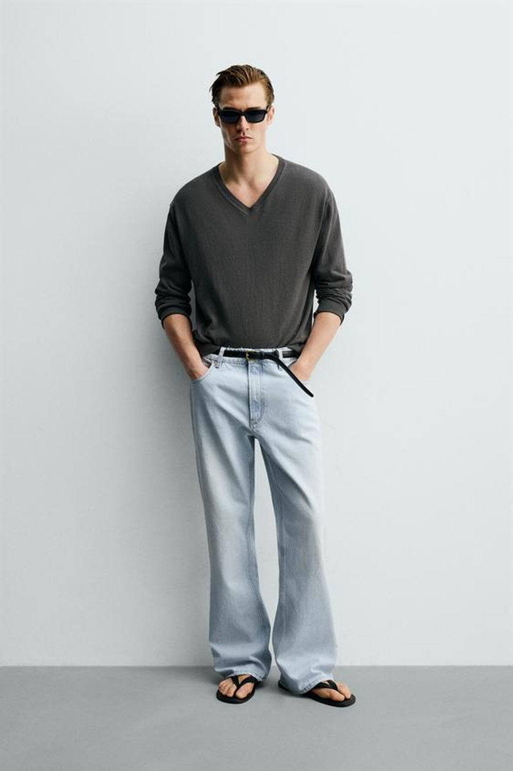 ZARA ДЖИНСЫ FLARE FIT, ГОЛУБОЙ