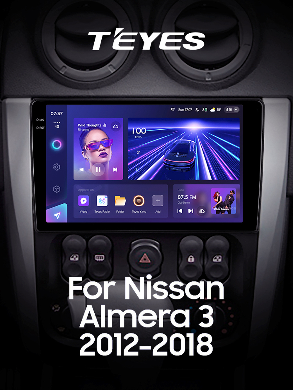 Teyes CC3 2K 9"для Nissan Almera 2012-2018