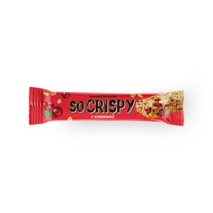 Батончик So Crispy Клюква 40г