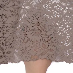 Кружево эластичное кофе с молоком 19 см