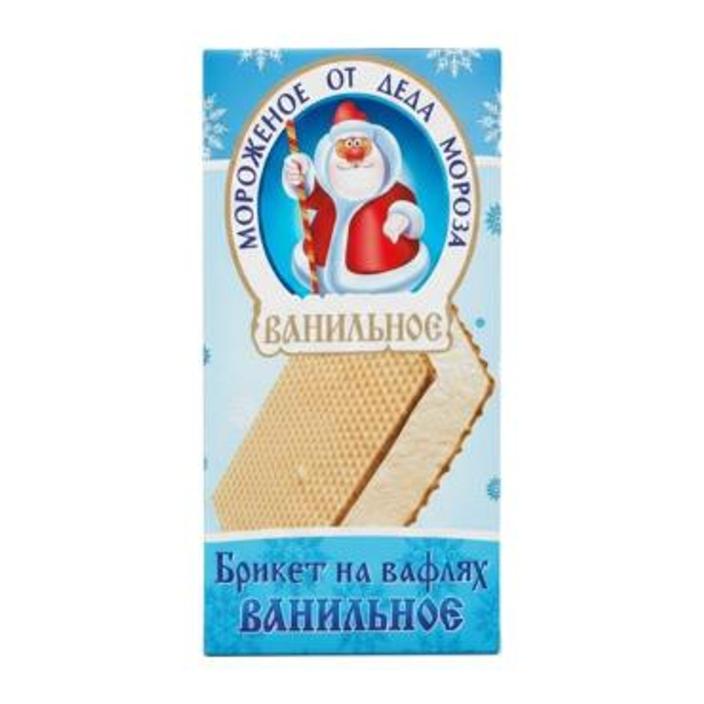Морож Дед Мороз брикет на вафлях ваниль 80гр 32 шт/кор ФС