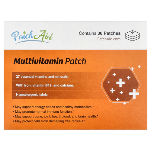 PatchAid, мультивитаминный патч, 30 патчей