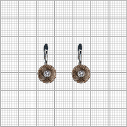 "Стакс" серьги в серебряном покрытии из коллекции "Эрминия" от Jenavi с английским замком