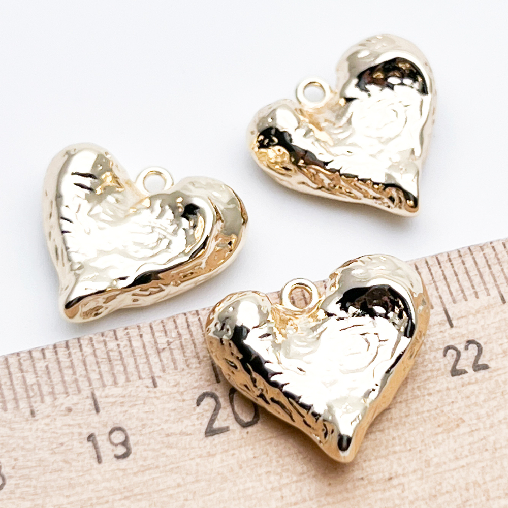 Подвеска Сердце, цвет золото, размер 17*18 мм, цена за 1 шт