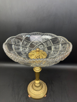 Старинная ваза-конфетница на бронзовой подставке