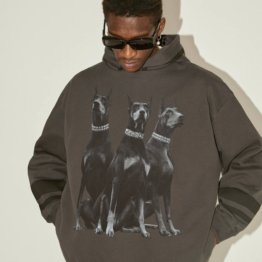 Худи ER "Dobermans" Striped Sleeves Hoodie