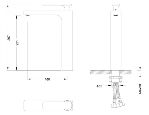 Смеситель Timo Torne 4311/00-16F для раковины, белый-хром