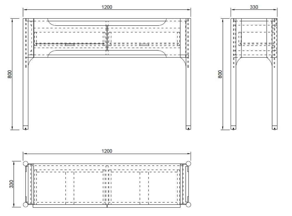 Консоль Garda Decor Гримальди (Grimaldi) 120*33*80 см