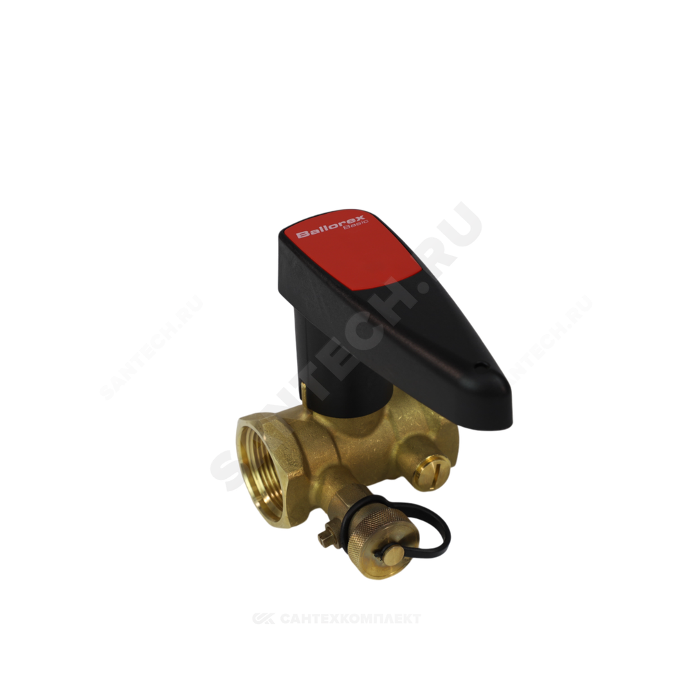 Клапан балансировочный ручной латунь Basic Ду 20 G3/4" Ру25 ВР Kvs=4.65м3/ч без ниппелей BROEN 44490000-001003