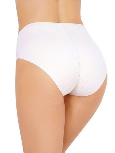 Высокие хлопковые трусики с кружевом Lace Cotton Band (Размер: M) (Цвет: белый)