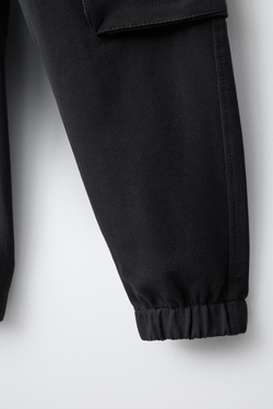 ZARA БРЮКИ-КАРГО ИЗ МЯГКОЙ ТКАНИ, АНТРАЦИТОВО-СЕРЫЙ