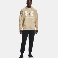 Мужская кофта теннисная Under Armour Rival Big Logo Hoody Men - Beige