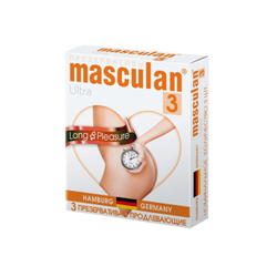 Презервативы Masculan Ultra 3,  3 шт.  Продлевающие (Long Pleasure)