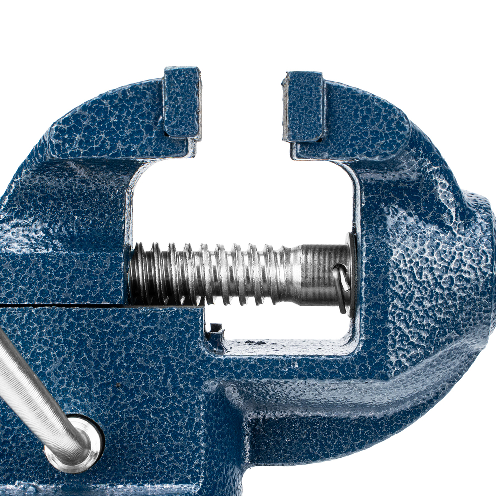 Тиски слесарные, настольные, поворотные, ширина рабочих губок 65 мм, наковальня Сибртех