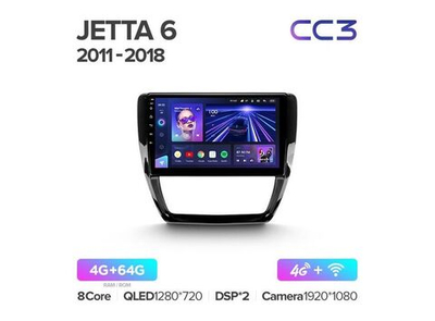 Магнитола Teyes CC3 4-64 Volkswagen Jetta 6 2011 — 2018 10.2"