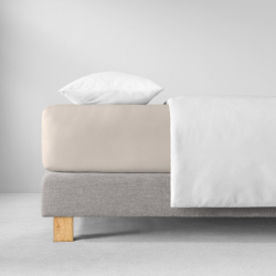 Простыня на резинке 150x200 Estella 202 puder пудровая