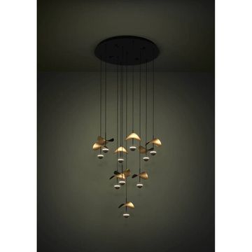 Каскадная люстра 10X2,3W 3000K 390339 черный/золотой DRACERA Eglo