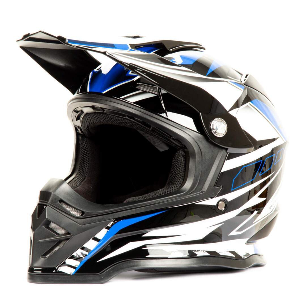 Шлем мото кроссовый HIZER B6197 №4 (S) black/blue/white
