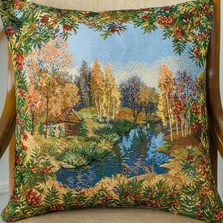 Гобеленовая наволочка "D. РЯБИНА", Россия.