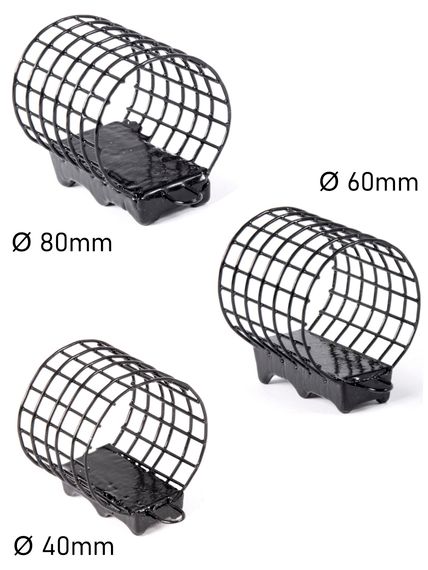 Набор металлических фидерных кормушек FC M1 БОЛЬШАЯ КОРМОЁМКОСТЬ (40г 60г 80г) 3шт. (коробочная версия)