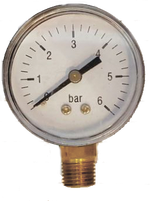 Манометр 1/4" (6-Bar, вертикальный, Dкорп:53-мм, пластик) [AEZ]