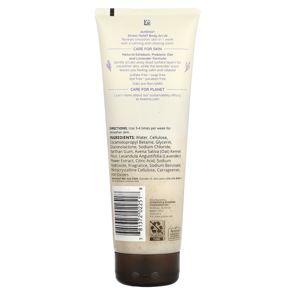 Aveeno, Скраб для тела для снятия стресса, с лавандой, 227 г (8 унций)
