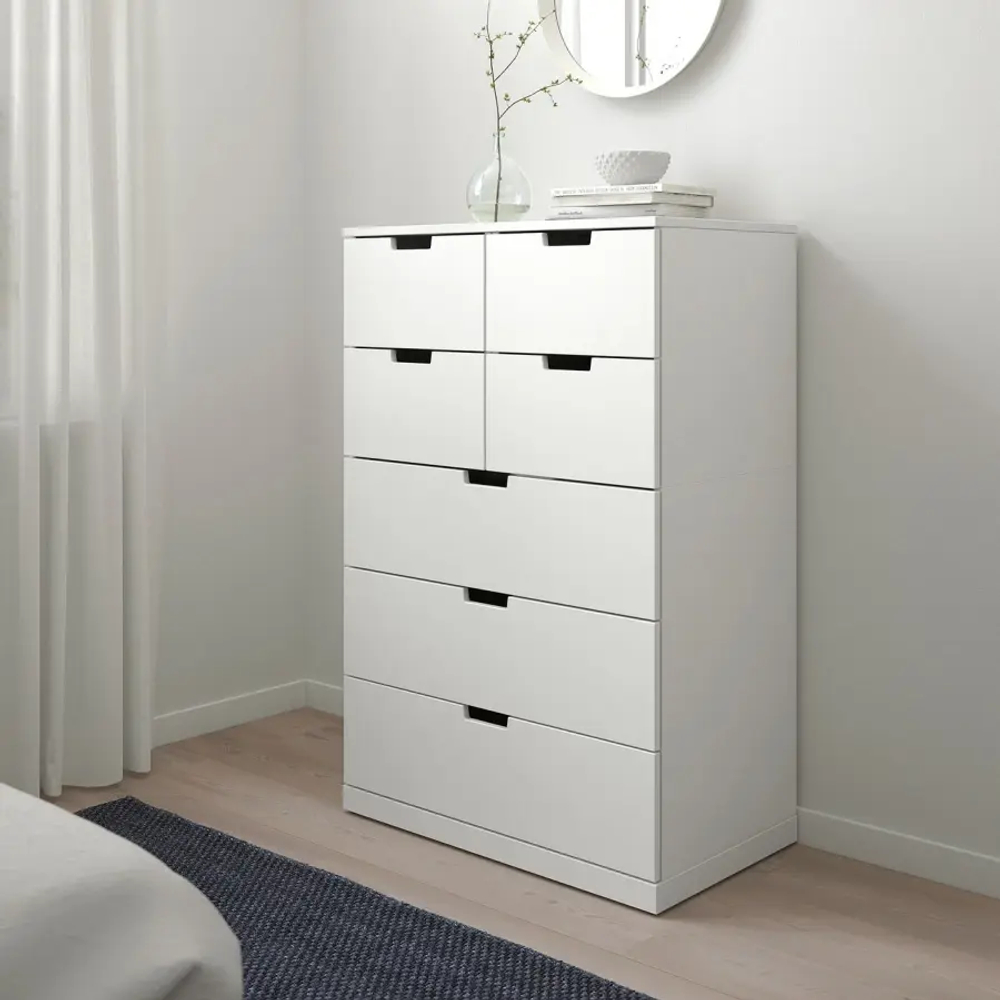 Комод - IKEA NORDLI/НОРДЛИ ИКЕА, 47х122х80 см, белый