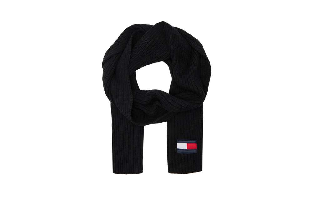 шаль big flag Tommy Hilfiger - черный(AU0AU01567)