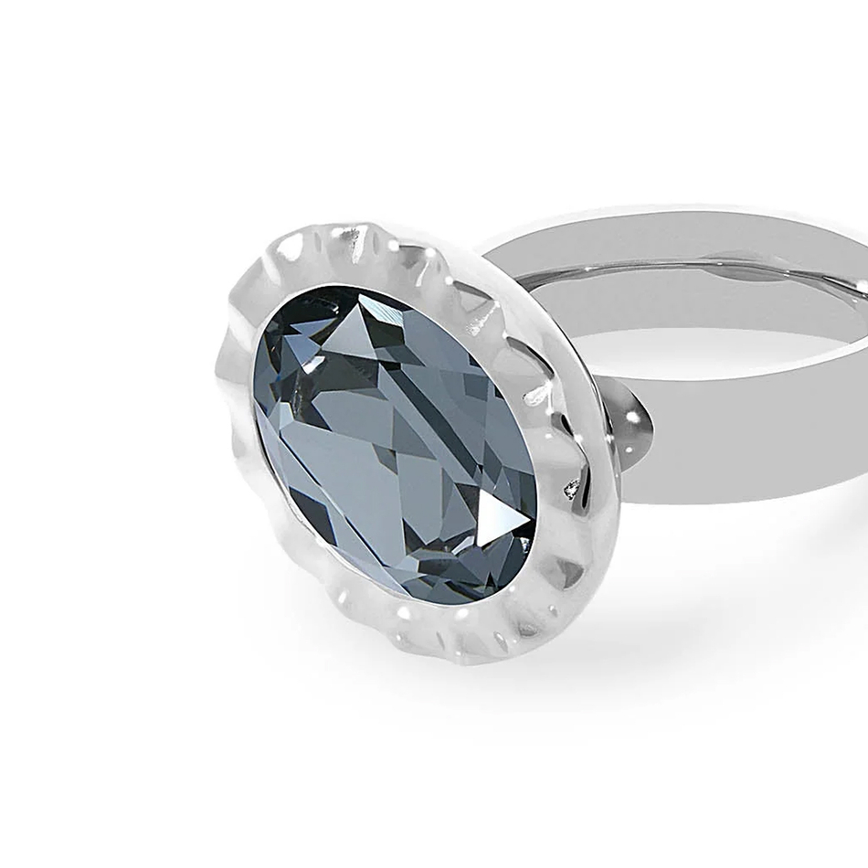 Кольцо Qudo TIVOLA UNICA big (S/P) Crystal silver night 60 687532