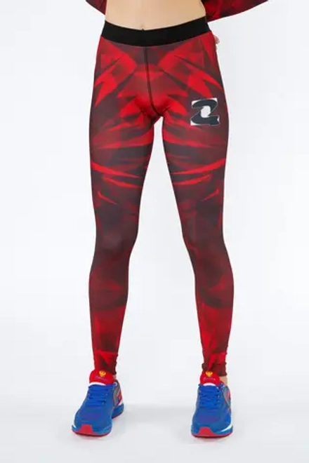 Лосины компрессионные Void QOZA, красный,s-xl