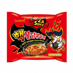 Лапша б/п экстремально острая со вкусом курицы 2xSpicy Samyang, Корея, 140 г