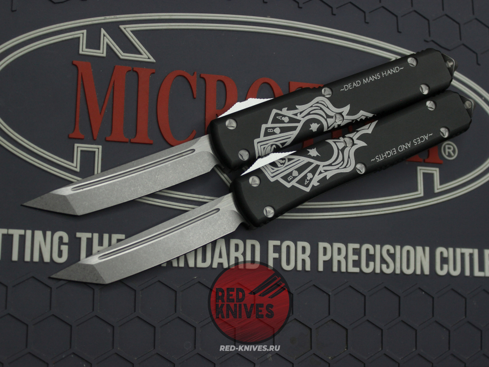 Нож Microtech Ultratech "Dead Man's Hand" T/E A+++ (Правый) Tanto - клинок апокалиптик