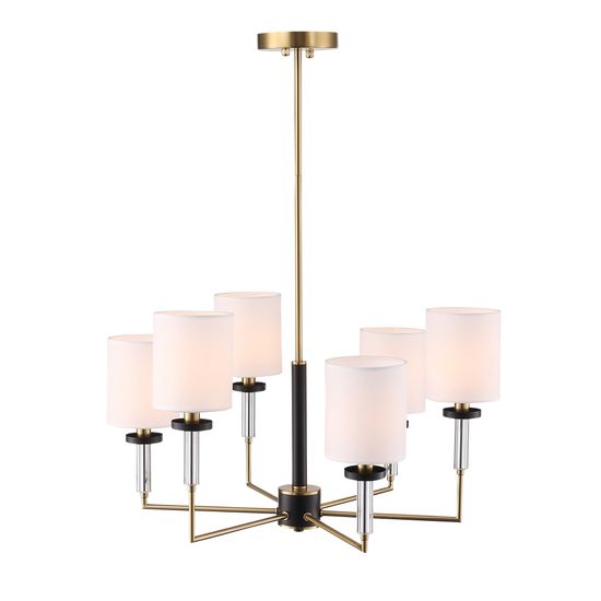 SL1404.303.06 Люстра подвесная ST-Luce Латунь/Прозрачный E14*6 40W VERITAS