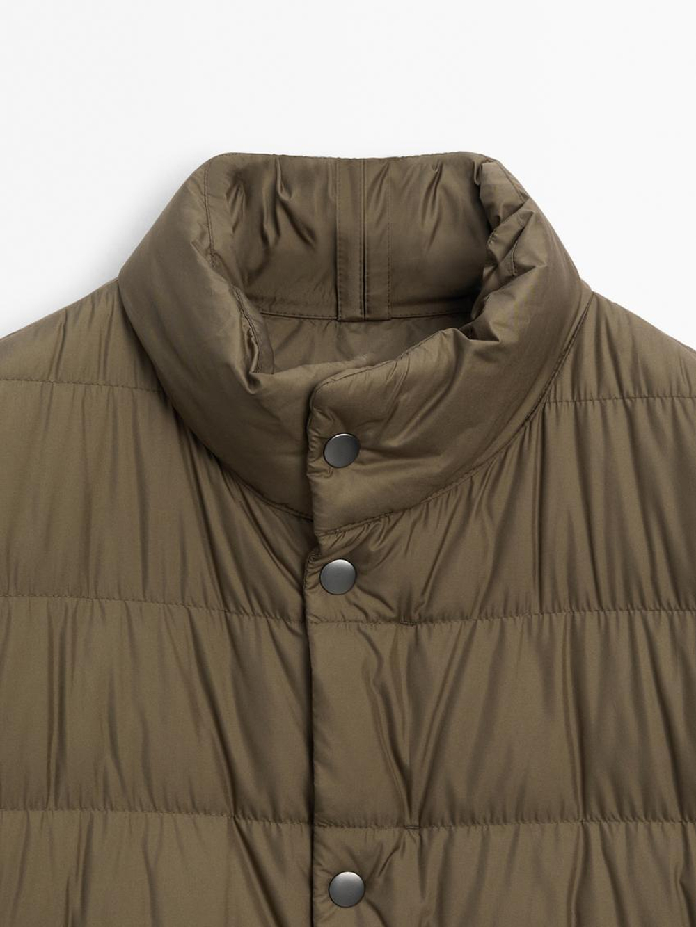 Massimo Dutti Легкий пуховик, хаки