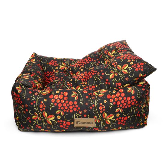 Gamma Лежанка для животных "Калинка", черная, 470*370*170мм
