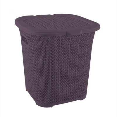 Многофункциональная корзина вязанный узор 15 лт лиловый