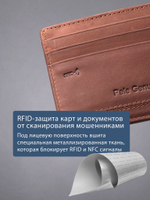 B240043R COGNAC - Картхолдер с RFID защитой MP