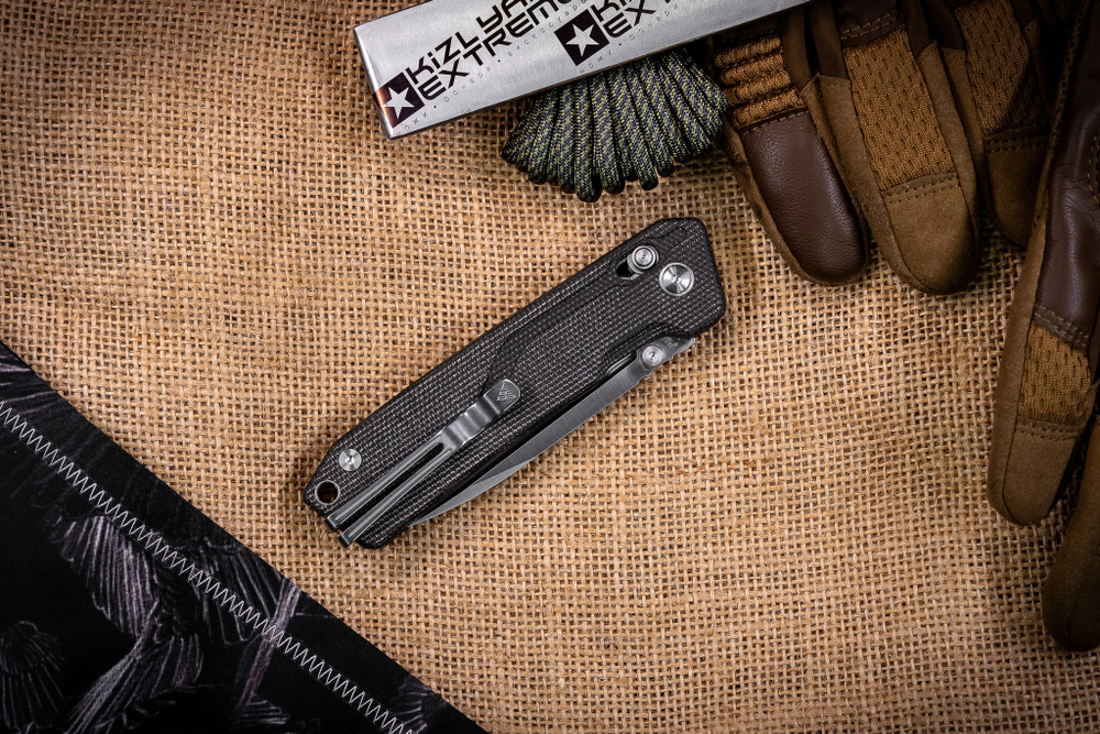 Складной нож SRM Rubik Large Satin сталь 10Cr15CoMoV рукоять Black Micarta (7228L-MB)