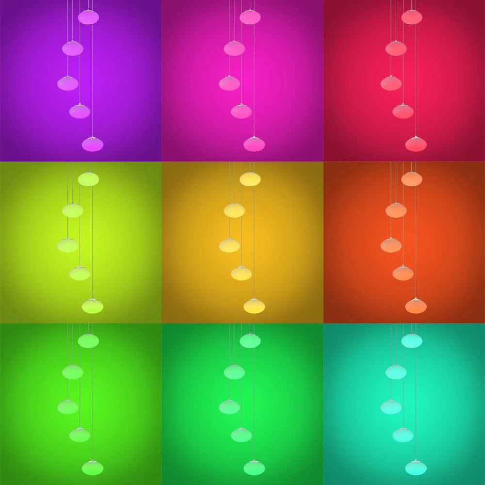 Citilux ATMAN SMARTCL226A051 LED RGB Умная каскадная люстра Матовый Хром